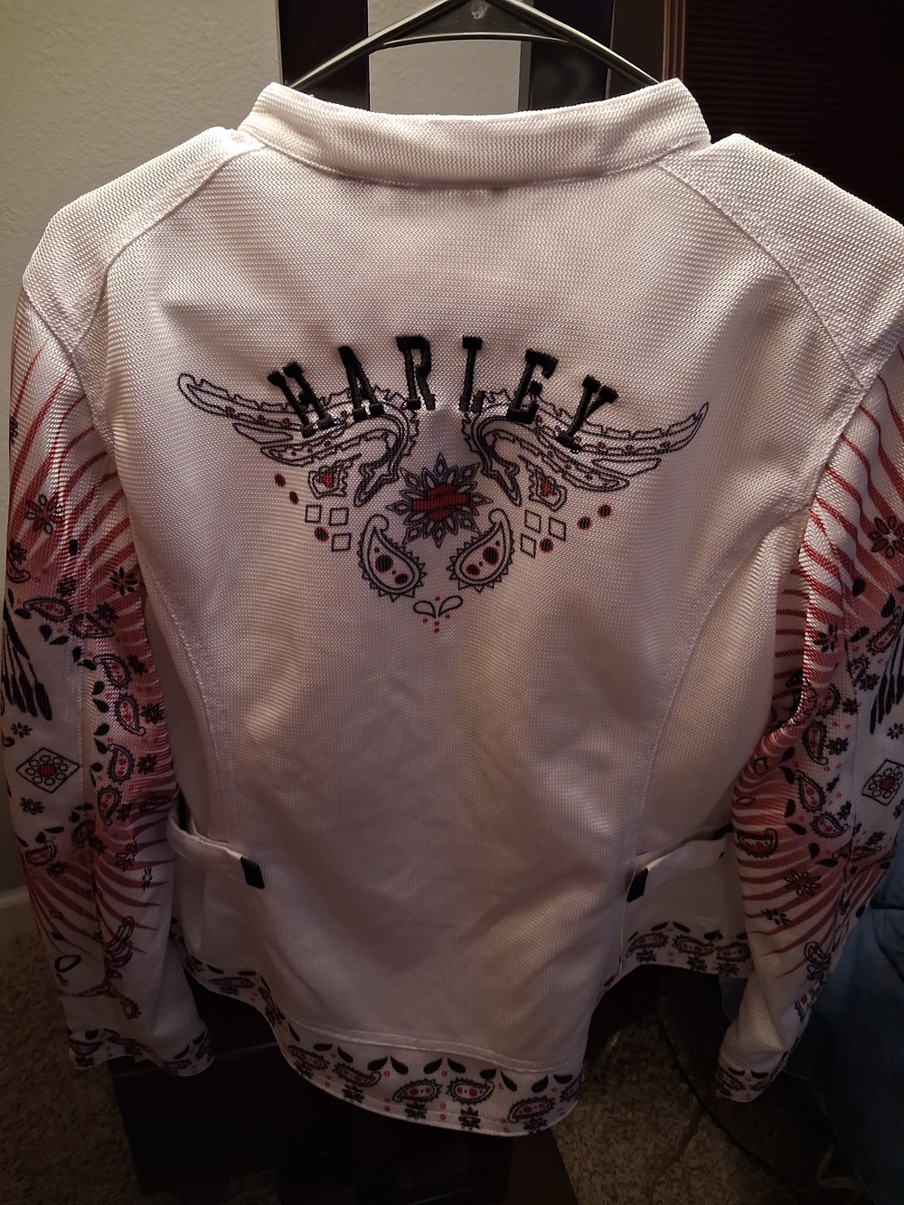 White & Pink Embroidered Women's Jacket